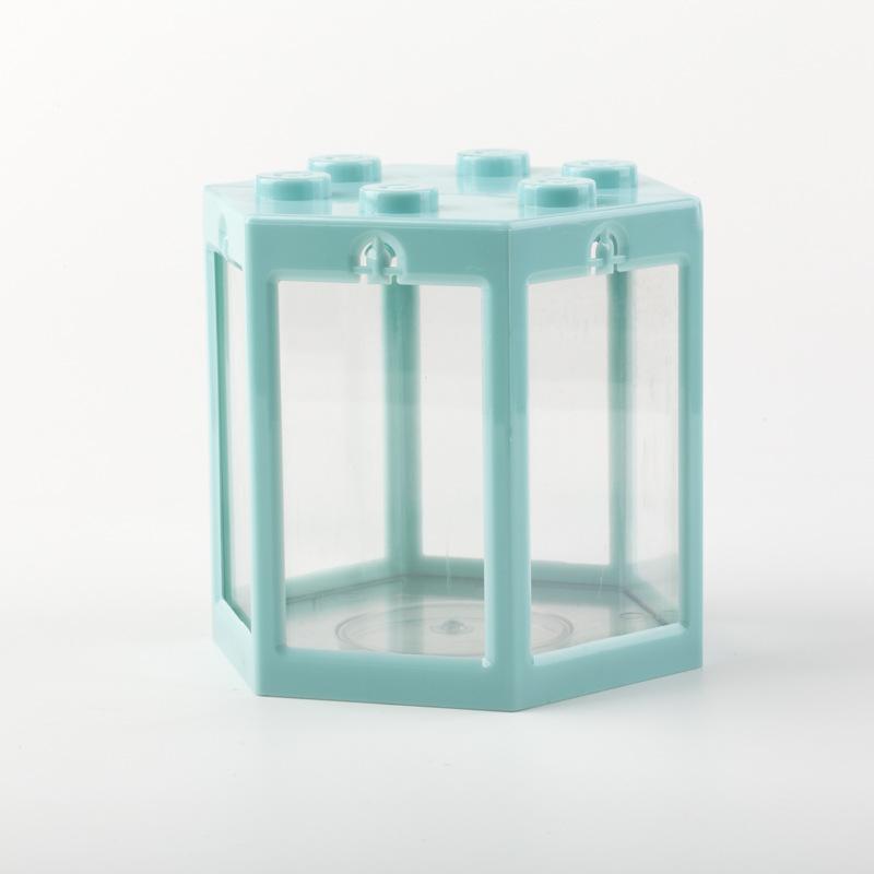 Aquarium Fish Tank Creative Multicolor Stackable Building Blocks Ecological For Small Reptile Pet Box Landscape Sea Decoration