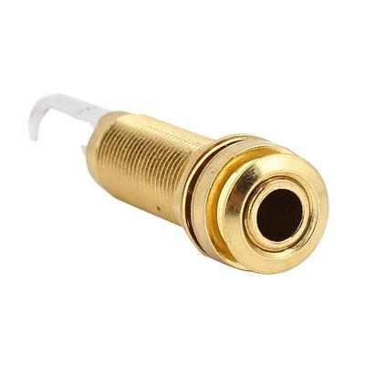 1Celsius4inch Cylinder Threaded End Pin Output Socket for Electric Guitar Bass (Gold)