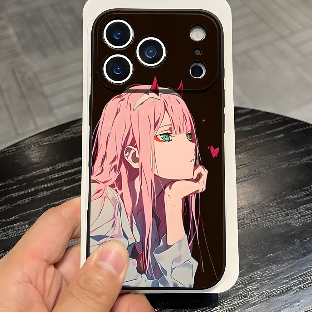 Zero Two Darling In The FranXX Anime Phone Case For IPhone 17 Pro Max 16 15 14 Pro Max 13 11 X Xs Xr 8 7Plus Silicone Cover