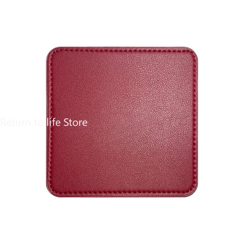 

British Pub Style Leather Coasters Heat Resistant for Beer Mugs Bar Home Table Decor 11cm 11cm