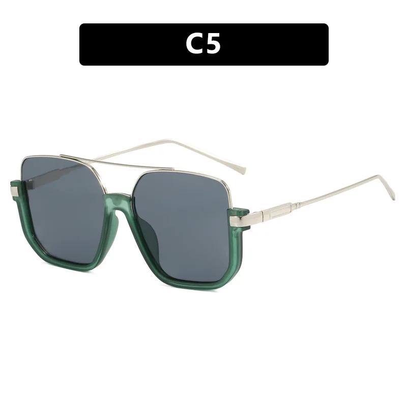 Retro Double Bridges Men Metal Frame Sunglasses Fashion Women Outdoor Brand Design Shades Sun Glasses UV400