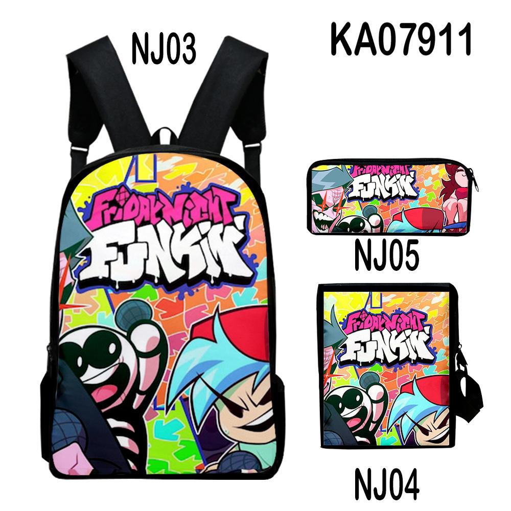 Traditional Creative Cool The Gaslight District 3D Designed 3pcs/Set Learner Student Bags Everyday Laptop Knapsack Backpack Meal Tote Pencil Pouch
