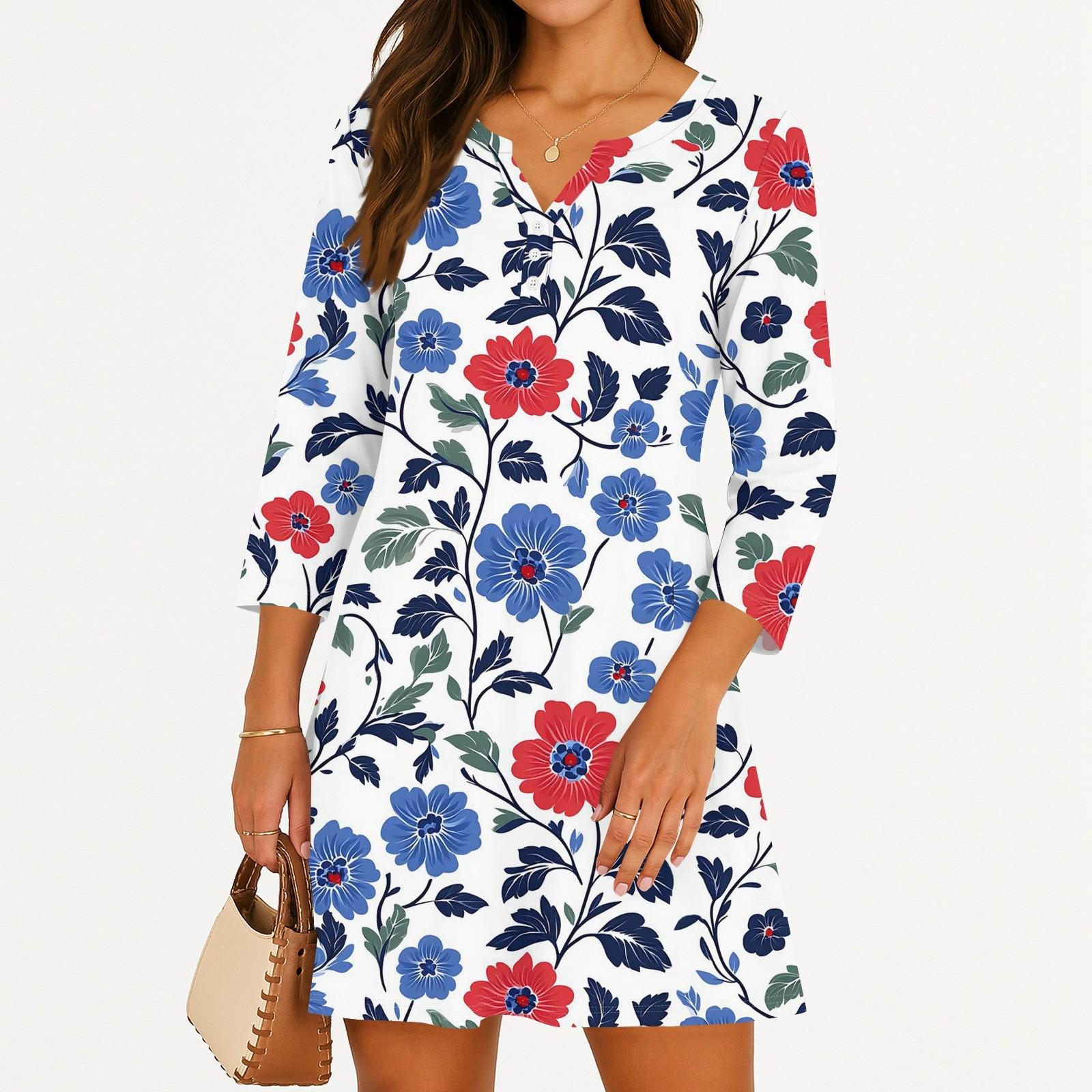 

Жіноча повсякденна сукня на літо, сукня-майка вільного крою, пляжна сукня з кишенями, розкльошена міді сукня-сарафан S