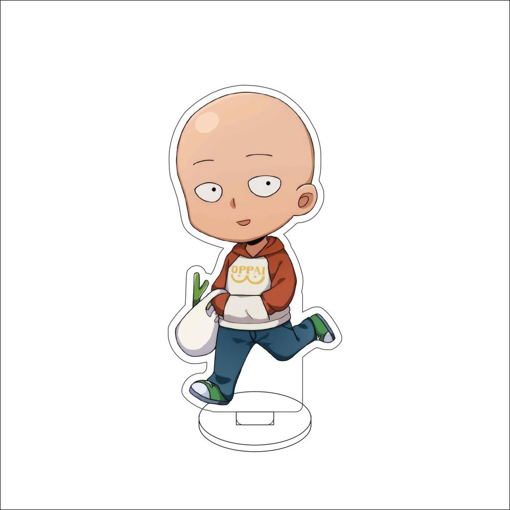 10CM Anime ONE PUNCH MAN Figure Stand Model Saitama/Genos/BLAST/Tatsumaki Cute Desk Decor Standing Sign Gifts