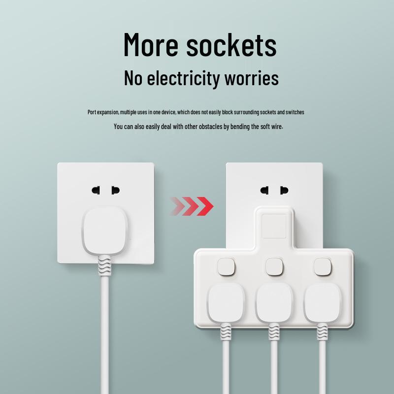 Universal Multi-Port Power Strip with Wireless Conversion and International Socket Compatibility