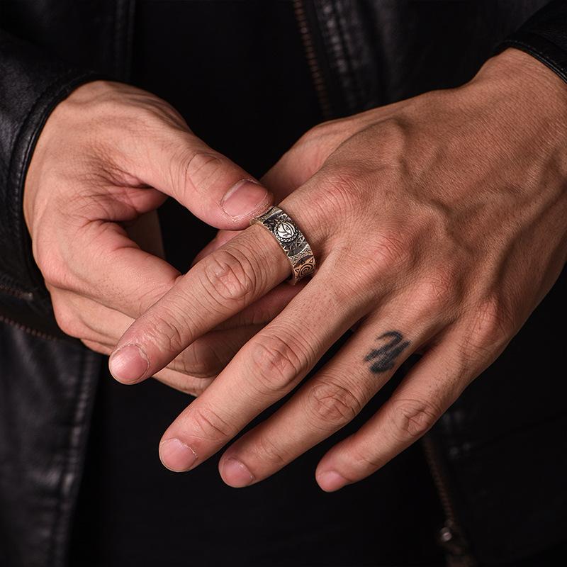 Retro Goldener Horusauge Totem Ring Für Herren Punk Gothic Verstellbarer Offener Ring Handgefertigt Designer Zirkon Unisex Accessoires Geschenk