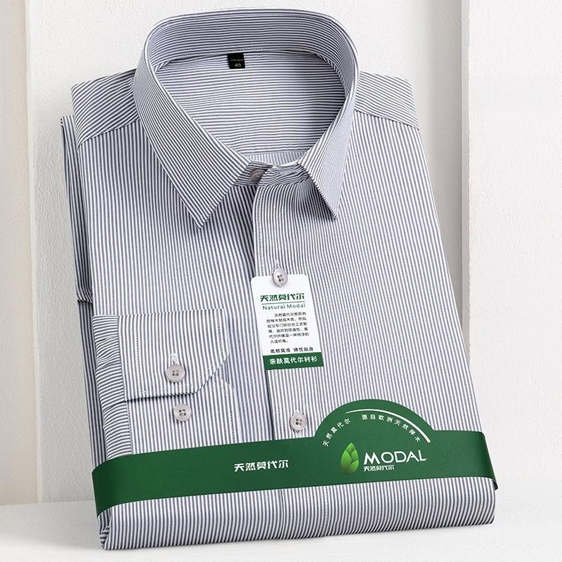New Quality Anti-Wrinkle Men Shirt Long Sleeves Dress Shirts For Men Slim Fit Camisa Social Business Office White Shirt 4XL 5XL