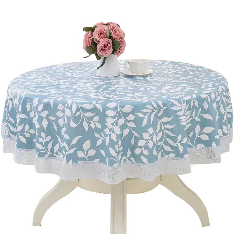 MOON TIME PVC Waterproof Round Tablecloth