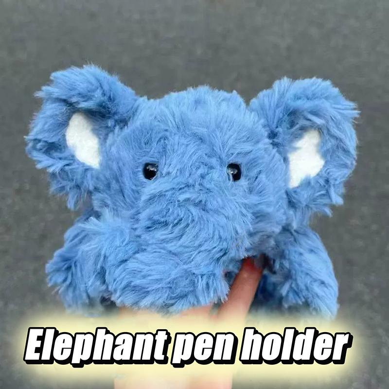 

Милый мультяшный синий слон пенал большой вместимости плюшевый пенал дорожные косметички креативная сумка для хранения канцелярских товаров подарки 1Pc