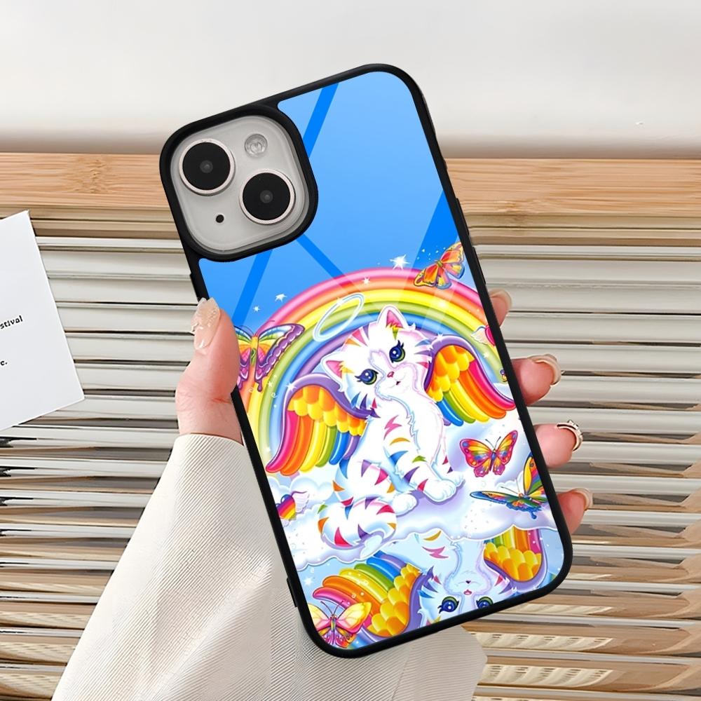 

Lisa Frank Tiger Horse Dog Cat Phone Case For Iphone 16 Pro 15 Pro Max 14 12 11 13 Mini 8 7 Plus X Xs XR PC+TPU Design Cover iPhone16 Pro