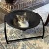 Breathable Cat Standing Bed With Stand Pet Sleeping Nest Elevated Cat Hammock  All-season