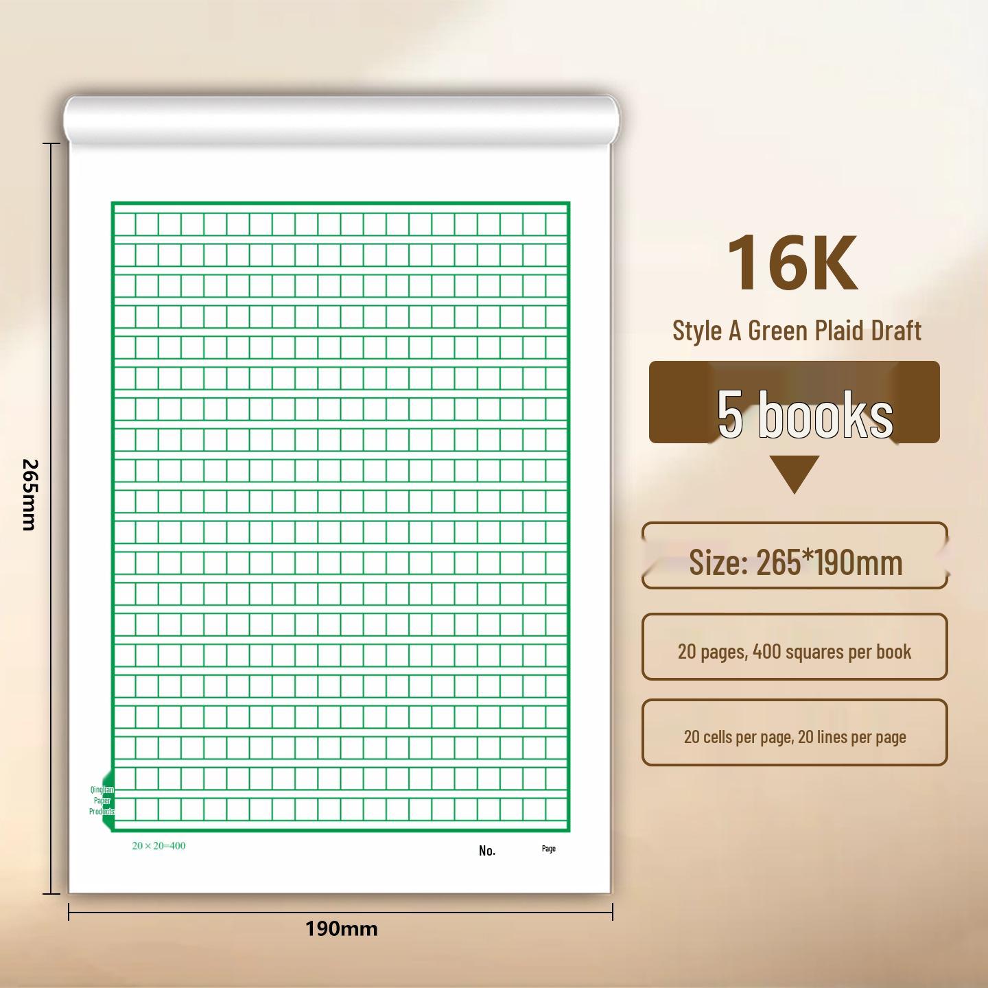 Youth League 400-Sheet Composition and Grid Paper for Letters, Notes, and Membership Applications