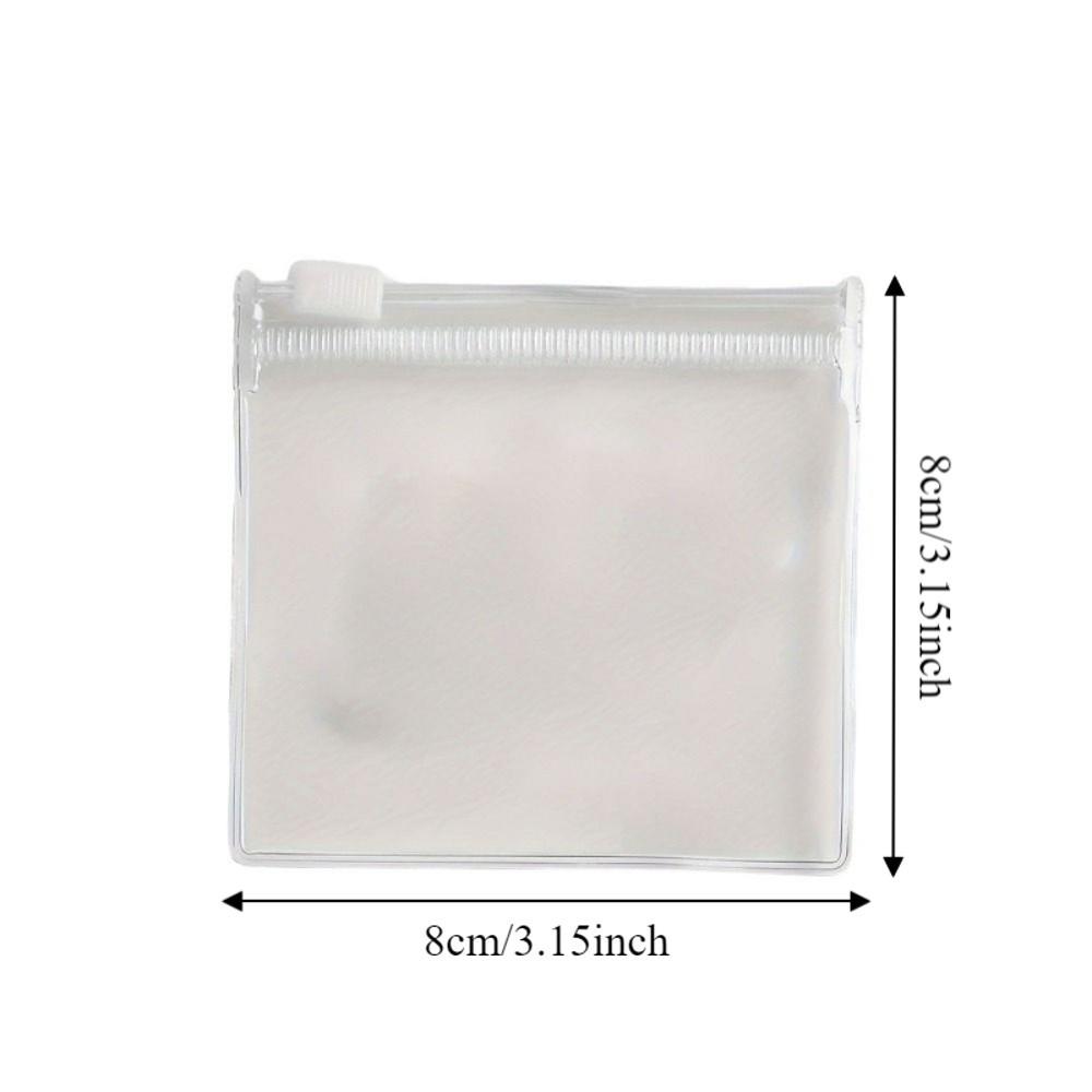 10PCS Waterproof Self‑Sealing Pill Organizer Clear Small Item Storage Bag Zipper Pill Bags  for Home