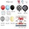 Racing Themed Birthday Party Balloon Boy Set With Background Cloth Baby Shower Venue Decoration