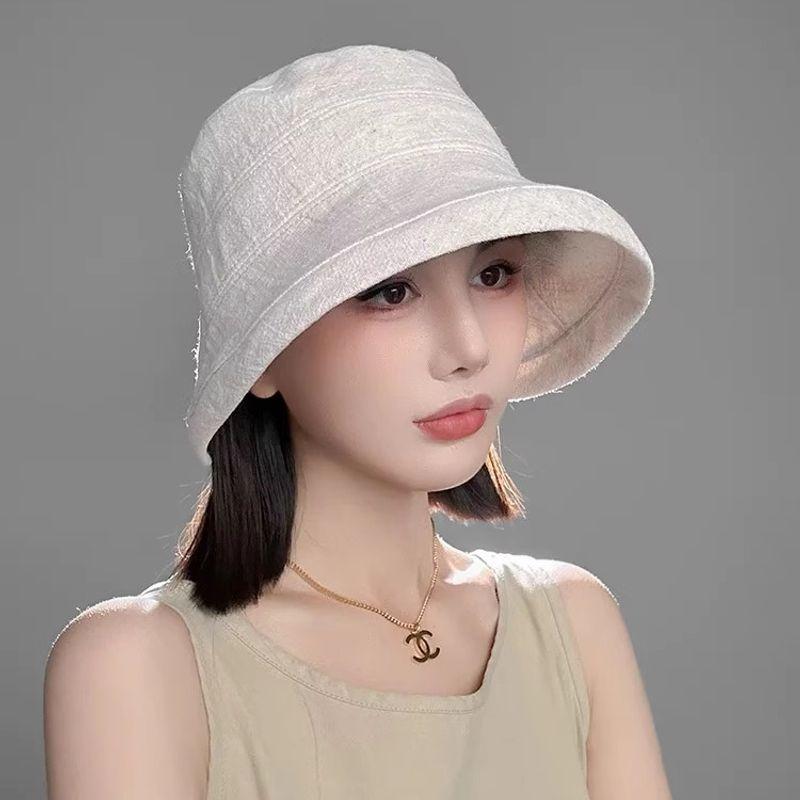 

Big Brim Fisherman Hat Wig Integrated Women s Short Hair Summer Thin and All-Matching Fashion Bald Sun Protection Artificial Linen Beige + brown and black short hair +3 piece set