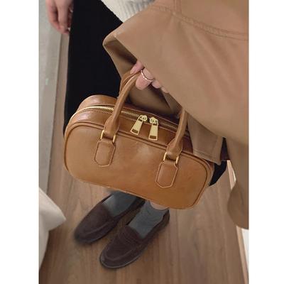 Handbag Bag Female Spring/summer Crossbody Bag Leather Bowling Bag Female Shoulder Bag Small Square Bag