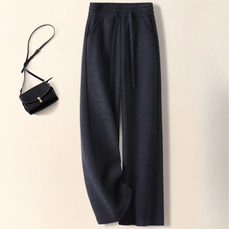 

Широкие брюки из шенилла фиолетового цвета для женщин на осень и зиму. Новая утягивающая версия с высокой талией и узкой драпировкой. Вельветовые брюки прямого покроя. XXL