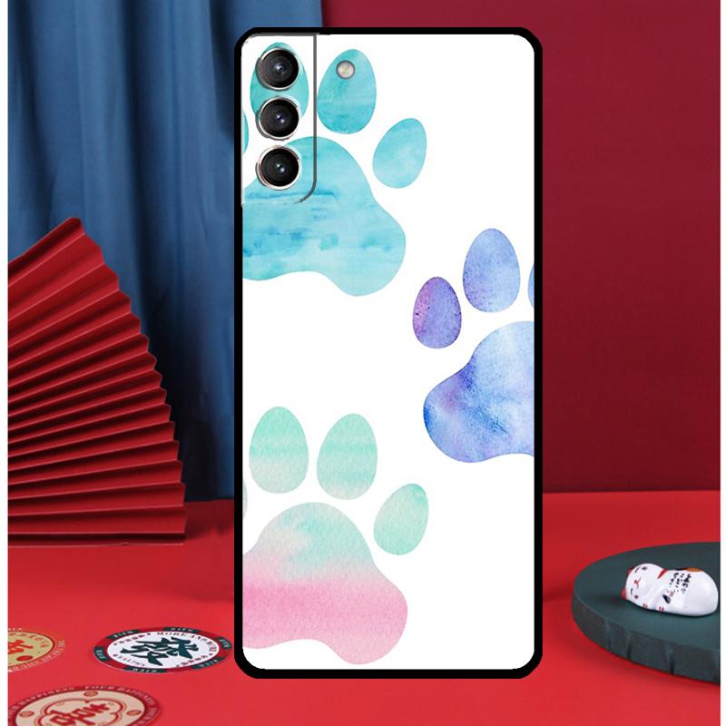 Cat Dog Paw Design Phone Case For Samsung Galaxy S25 Ultra S9 S10 S20 S21 S22 Plus S23 FE S24 Ultra Back Cover