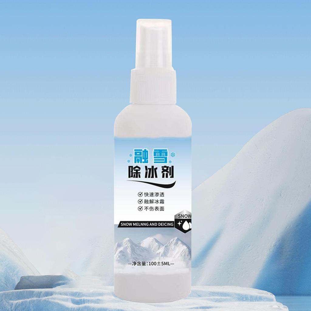 Ice Melt Spray Snow Melting Spray Defrost Liquid For Car Maintenance Before Trips Roadside Assistance Morning Commutes Long