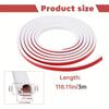 1PC Arc Slot Floor Cord Cover Self-Adhesive Cord Protector Extension Wiring Duct Protector Electric Wire Slot Cable Concealer