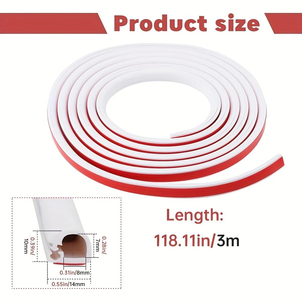 1PC Arc Slot Floor Cord Cover Self-Adhesive Cord Protector Extension Wiring Duct Protector Electric Wire Slot Cable Concealer