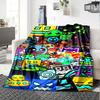 1pc Colorful Cartoon Characters Flannel Blanket for Super Soft Cute Comfort Blanket for Travel Bedding Couch Sofa Blanket Y73026