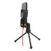 Computer Wired Microphone Condenser Microphone with Desktop Tripod for Online MeetingBlack