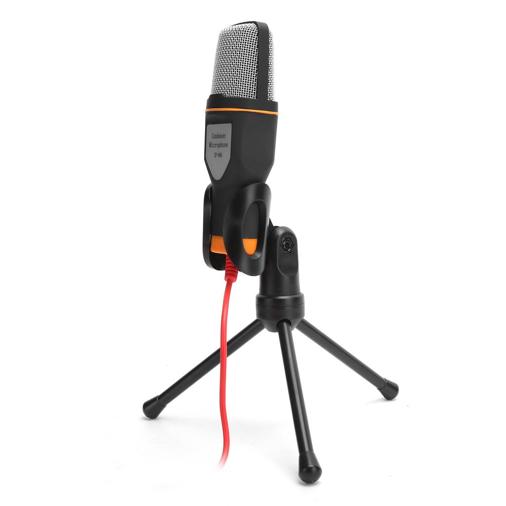 Computer Wired Microphone Condenser Microphone with Desktop Tripod for Online MeetingBlack