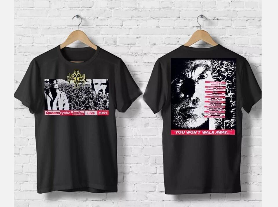 Men's and Women's T-shirts vintage 1991 Queensryche Operation Mindcrime Tour 2 Side T Shirt Q23343