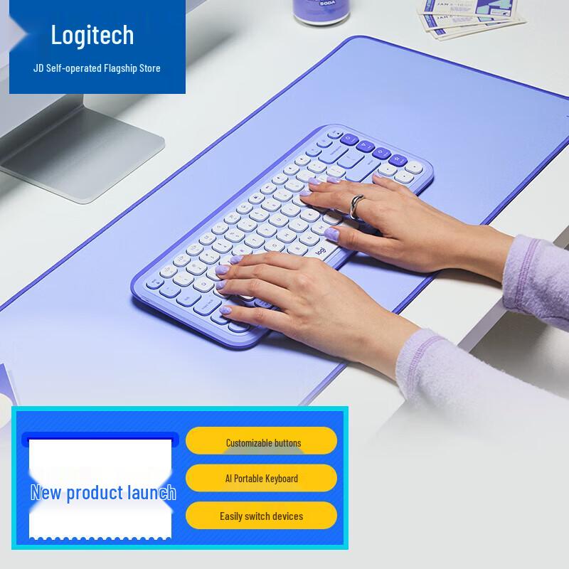 Logitech POP ICON KEYS Wireless Bluetooth Dual-Mode Keyboard
