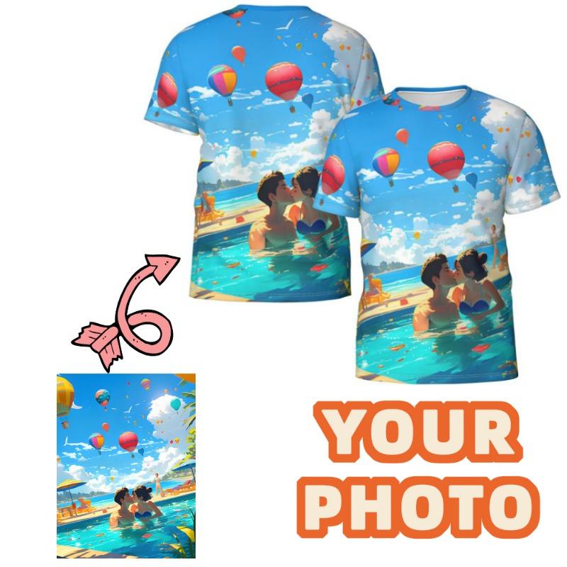 Men s couple children s T-shirt customization exclusive 3D XXS