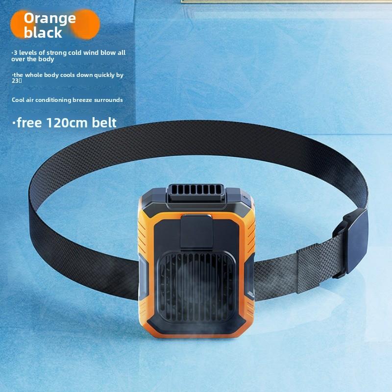 Waist Mount Clip on Fan USB Rechargeable Hand Free High Speed Portable Mini Cooling Fan for Outdoor Working Camping Travel Sport