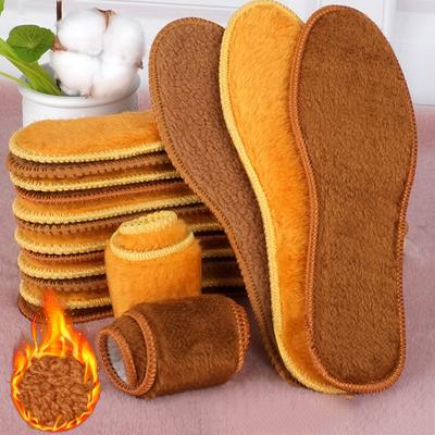 Keep Warm Cashmere Thicken Soft Ventilation Winter Sports Running Insoles Sport Shoes Insert For Man Woman Boots Pad Sole