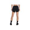 Under Armour SS23 Solid Mid-Waist Sports Logo Print Shorts Women bottoms Black 1369757-001