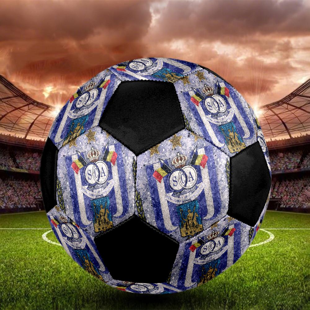 SIZE 5 RSC Anderlecht Soccer Ball Colorful All Ages Machine Stitched PVC Competition Ready Durable High-Bounce