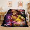 Coperta morbida in flanella F-FNAF Freddy per giochi horror, Coperta calda e accogliente per letto, divano, sofà, camera da letto, soggiorno, viaggi, picnic