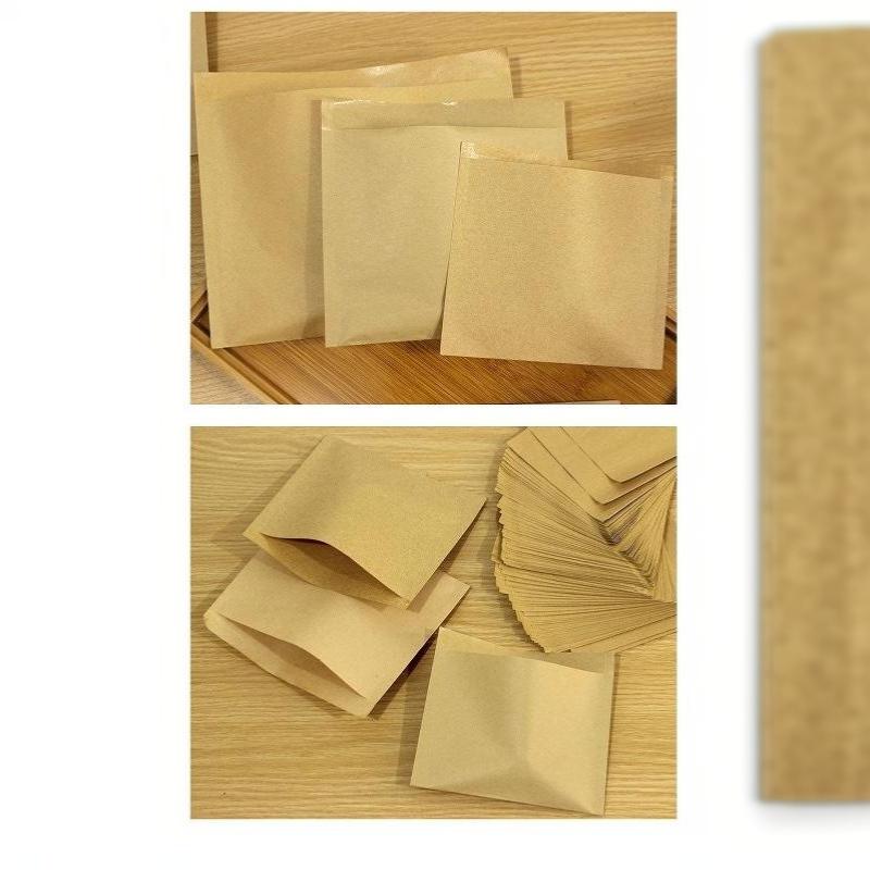 100Pcs Oilproof Kraft Paper Sandwich Wrappers Greaseproof Paper Bags Disposable Takeout Barbecue Pancakes Hamburger Pouch