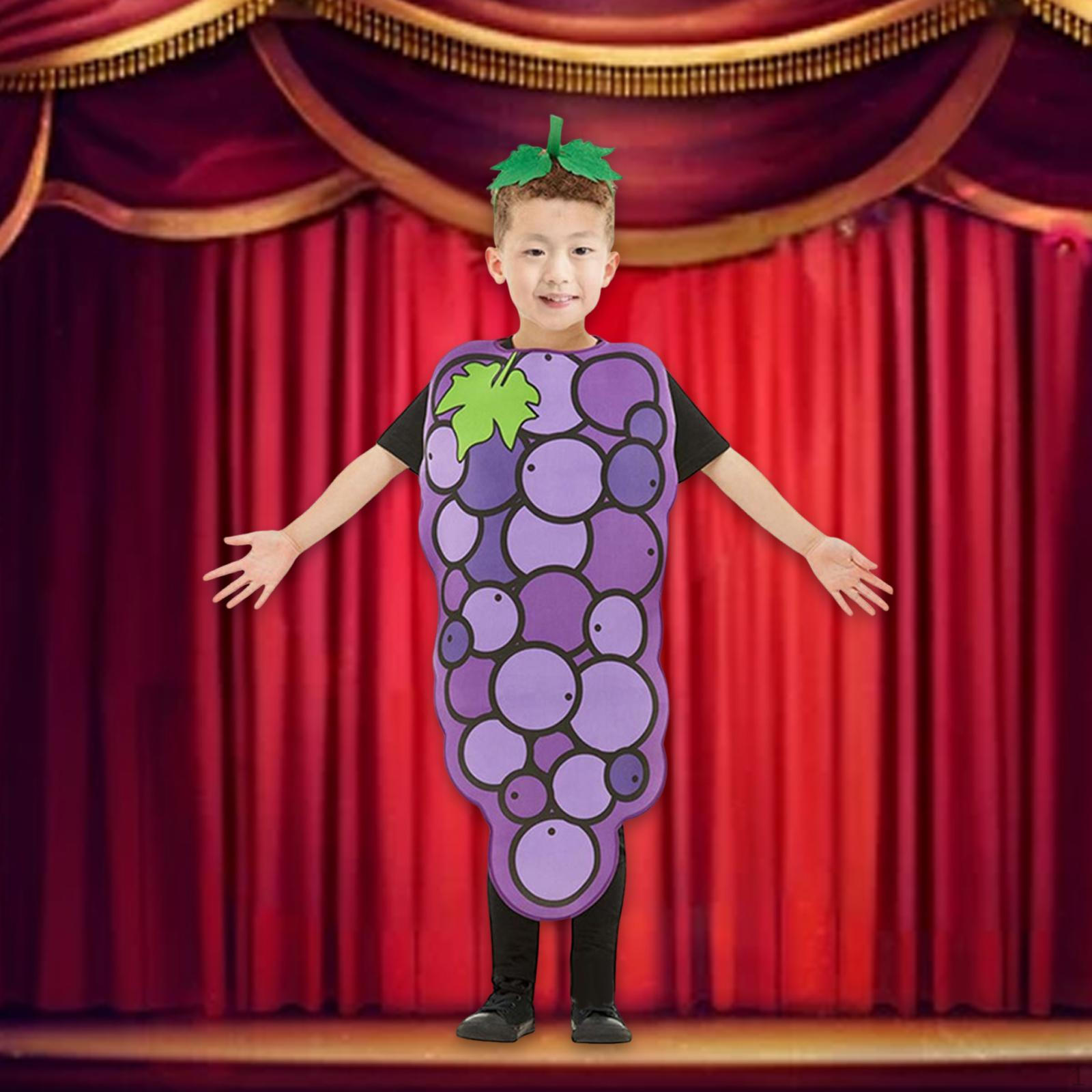Детский костюм винограда косплей фрукт для сценических выступлений платья L