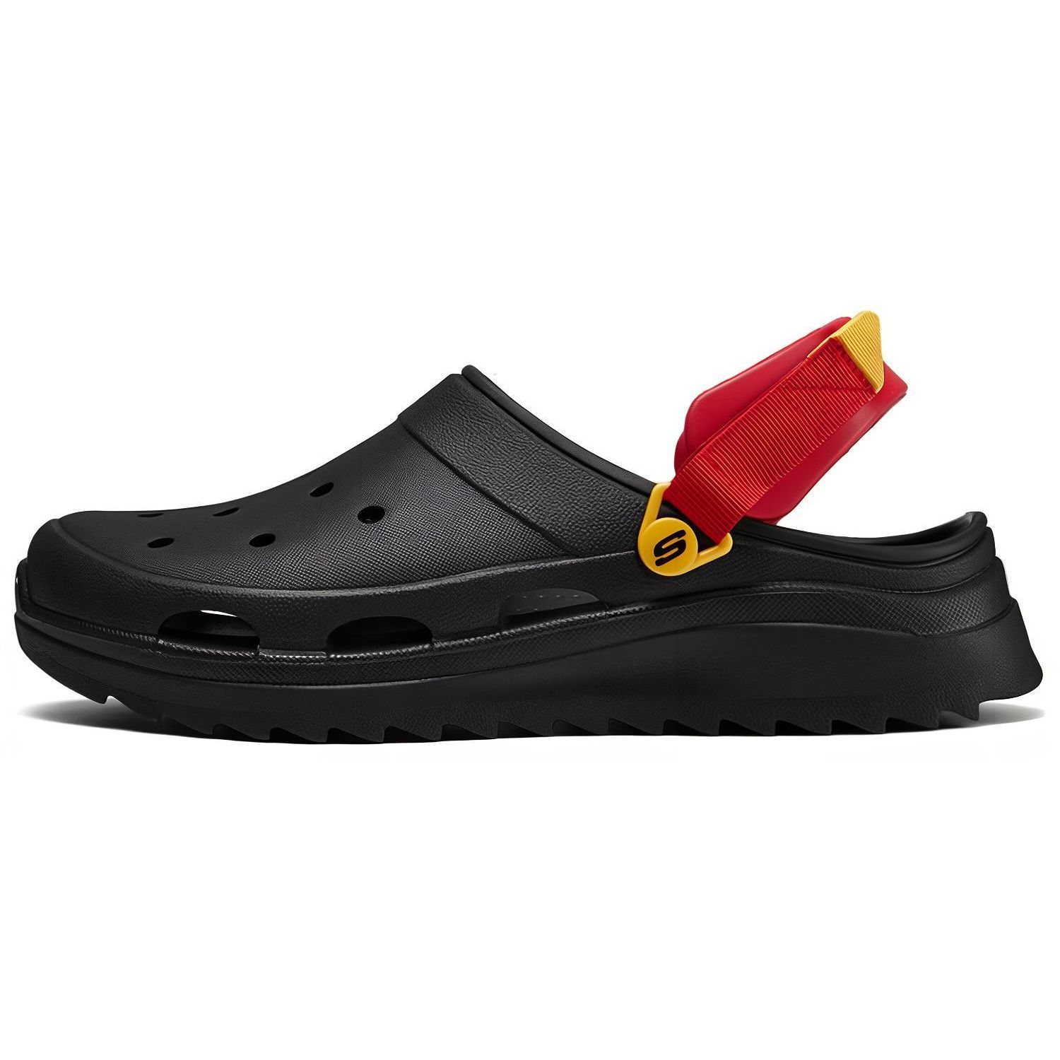 Skechers Foamies Monster Bubble Shoes Casual Breathable Clogs Men clogs Black Red 243311-BKRD 42