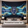 Custom Name Text Tapestry Everton FC Personalized Polyester Wall Tapestry For Bedroom And Room