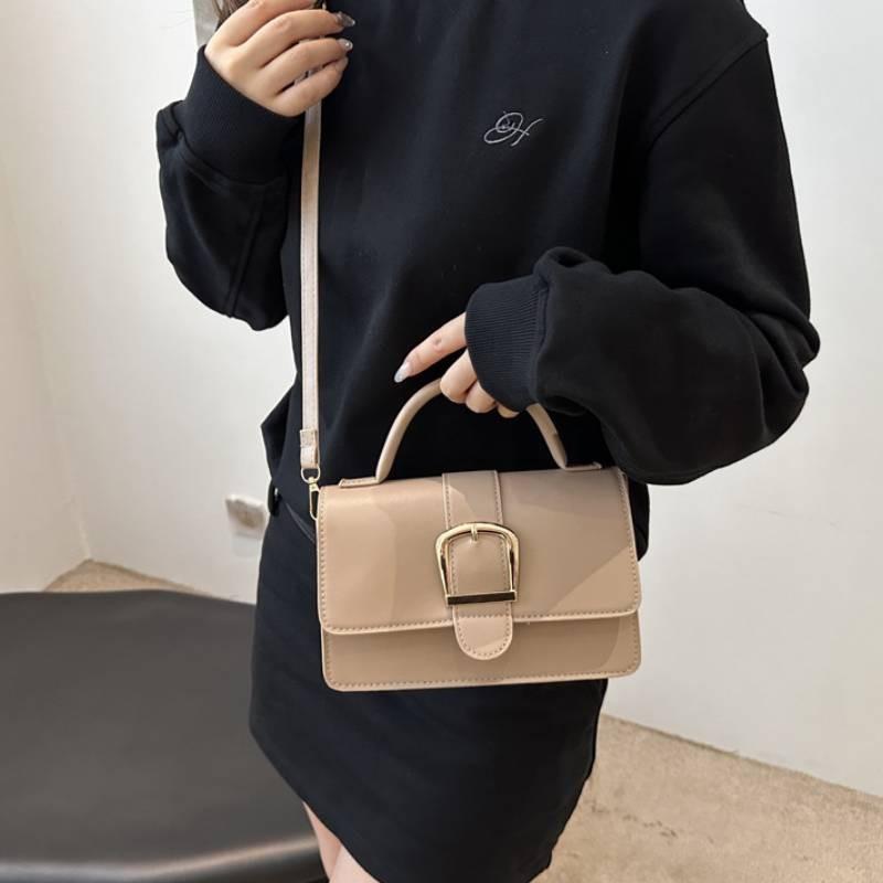 Trendy Pu Leather Small Square Bag Summer Fashionable Crossbody Handbag