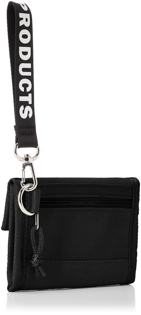 Outdoor Products Dreifach-Geldbörse mit Klettverschluss, Scheinfach, Münzfach, Kartenfächer, Leicht, Polyester, Schwarz, für Damen und Herren