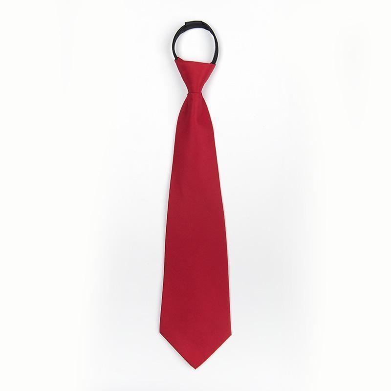 Childrens Tie With Solid Color Striped Check Pattern Polyester For School Uniforms