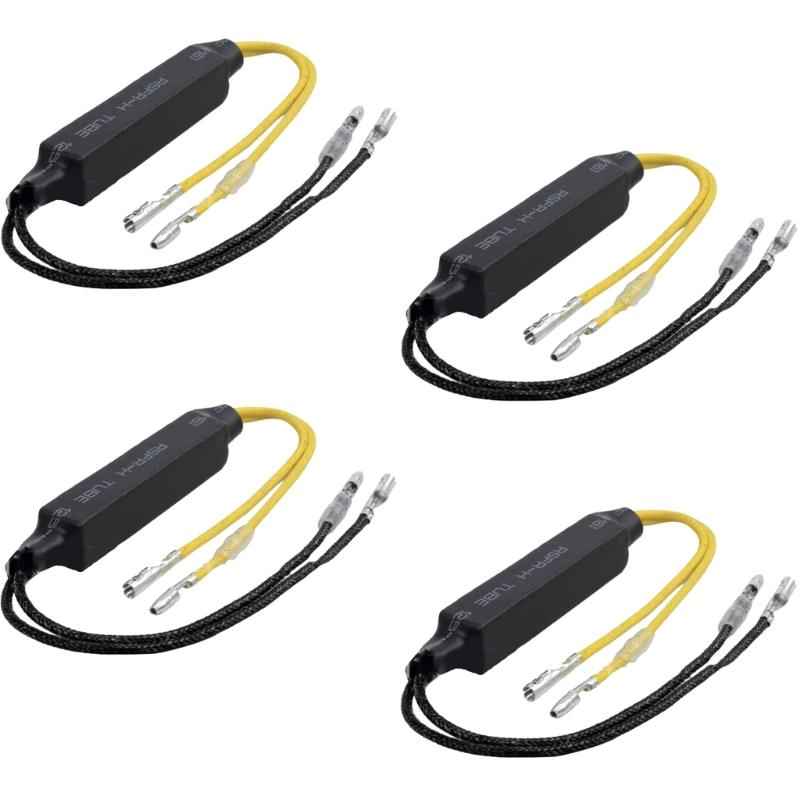 

Motorcycle Turn Signal Fix Resistor Kit Stop Hyper Flash Error Correct Warning Lights Works with LED Conversion Bulbs 1