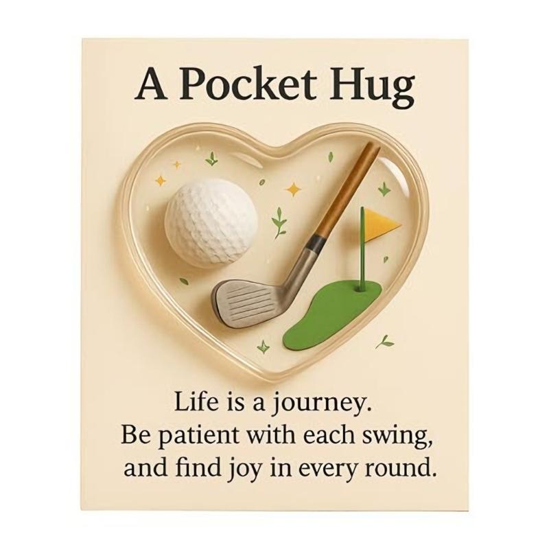 Portable Sports Theme Acrylic Pocket Hug Card Handmade Gift Perfect for Parties and Daily Surprises