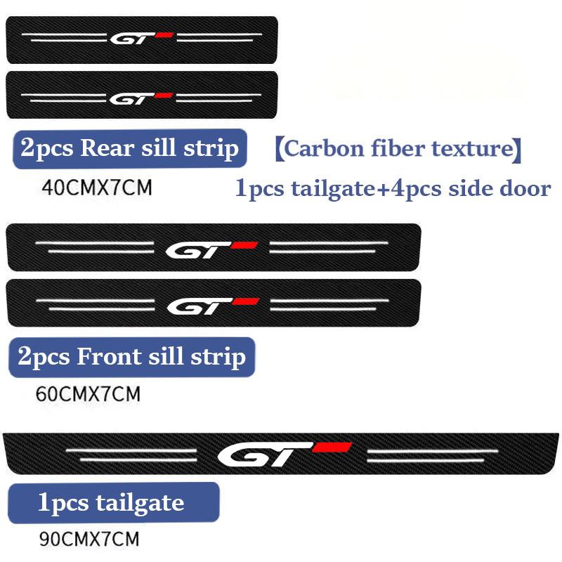 Car doorsill Protective Sticker Tape For Peugeot GT GTline 3008 308 T9 208 508 2008 Rifter 5008 207 206 408 108 4008 Accessories