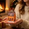 24 Stuks Mini Peperkoekhuis Kerstdozen, Schattig Huisvormig Voor Kerstcadeauverpakkingen Met Touw Voor Feestelijke Feestartikelen