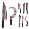 Decorative Bloody Axe Realistic Looking Eco-friendly Plastic Halloween Bloody Fake Machetes Toy for Home