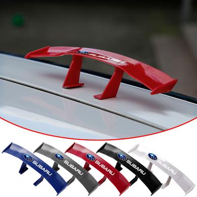 1Pcs Carbon Fiber Car Mini Rear Spoiler Mini Small Wing Model Decoration For STI BRZ Impreza Forester Legacy Outback Levorg Tribe