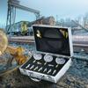 Hydraulic Pressure Test Kit, 250/400/600bar, 3 Gauges 9 Test Couplings 3 Test Hoses, Excavator Hydraulic Test Gauge Set with Portable Carrying Case